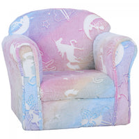 Qaba Toddler Chair, Kids Chair With Luminous Fairy Design, Wooden Frame, Kids Sofa For 18-36 Months,