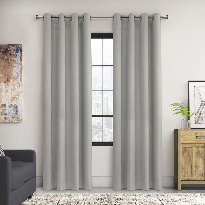 Ava Silver Grommet Curtain Panel - 52\" X 95\"
