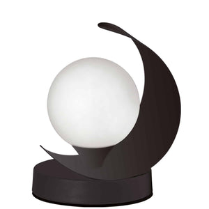 Dainolite Crescent 1 Light Table Lamp Matte Black Finish