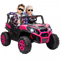 Qaba 2 Seater Electric Car For Kids, 24v 7ah Big Battery Powered Ride-On Car With Remote Control, 3 