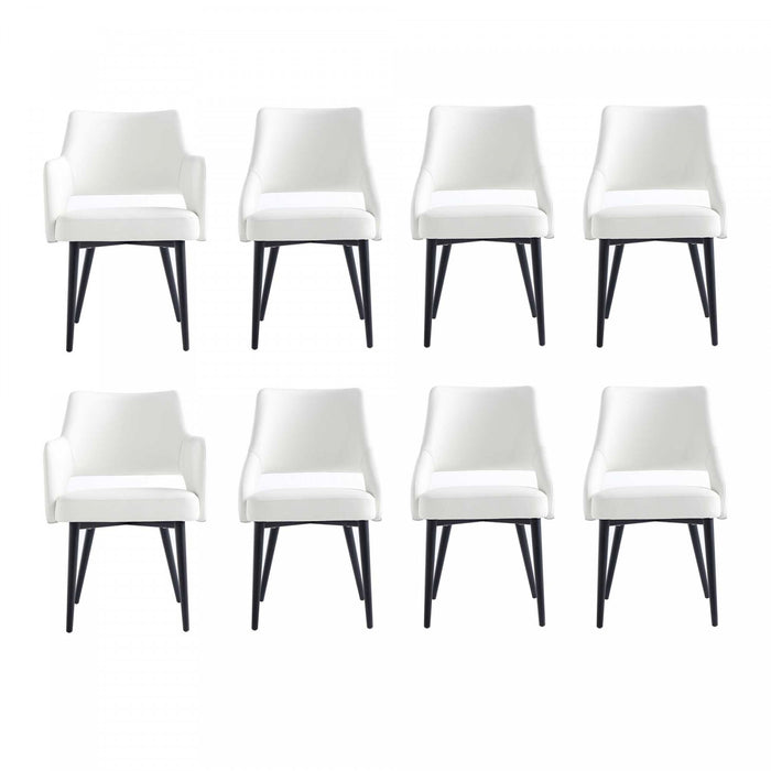Tremont Modern 8-Piece Dining Chair Set in White