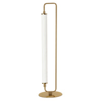 Dainolite Freya 1 Light LED Table Lamp Aged Brass White Acrylic