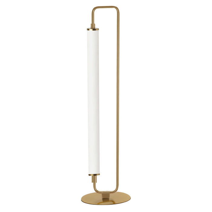 Dainolite Freya 1 Light LED Table Lamp Aged Brass White Acrylic