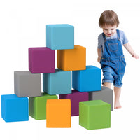 Soozier 12 Piece Foam Blocks, Soft Play Equipment For Kids, Climbing Toys For Toddlers, Safe Play St