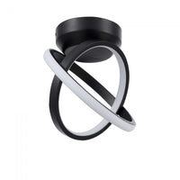 Dainolite Philo LED Semiflush Mount 20w Matte Black White Silicone Diffuser Lamp