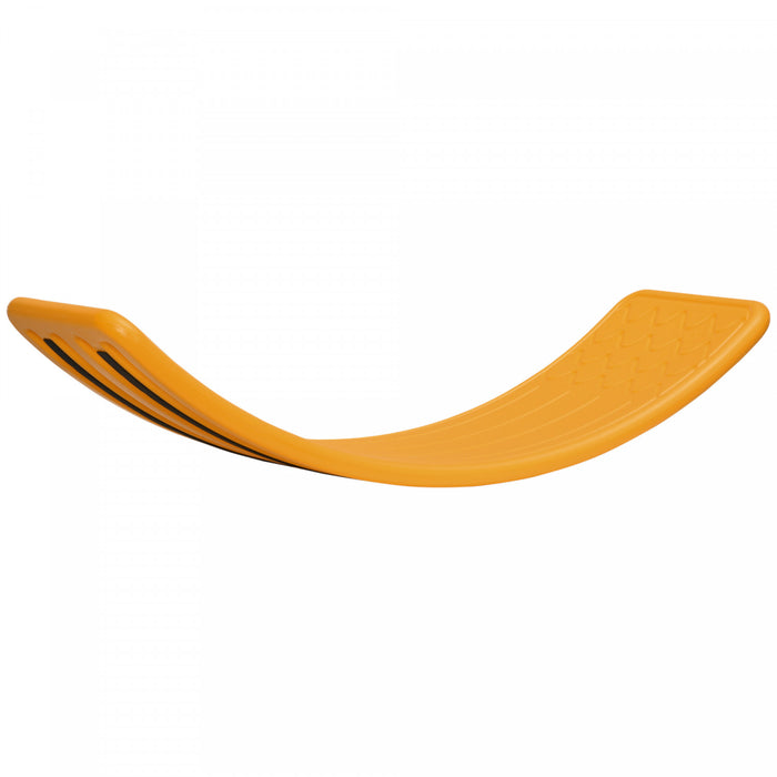 Qaba 32.3\" Balance Board, Wobble Board Kids Curvy Rocker Board, Ended Preschool Learning Montessori Waldorf Toy, Ages For 3-6 Years Old, Yellow