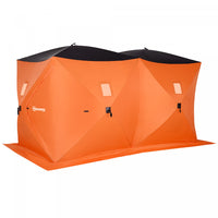 Outsunny 8-person Pop-up Ice Fishing Shelter, Portable Ice Fishing Tent With Ventilation Windows And