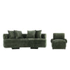 Verandah Mid-Century Modern 2-Piece Sofa Set in Olive Green
