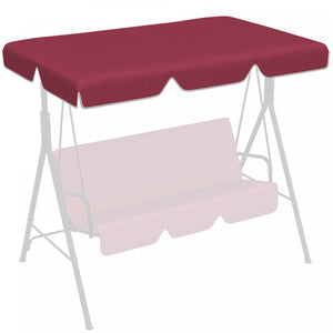 Outsunny 2 Seater Swing Canopy Replacement, Outdoor Swing Seat Top Cover, Uv50+ Sun Shade (canopy Only), Wine Red
