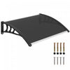 Outsunny Window Awning Door Canopy with Solid Panel, Transparent