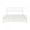 Henry Metal Bed Frame With Vintage Headboard,king Size,white King Bed
