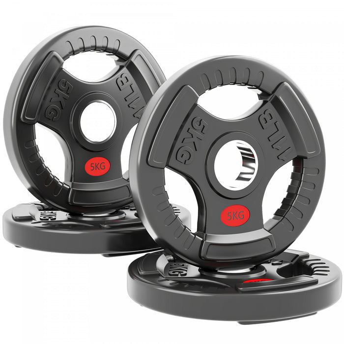 Soozier 4 x 11lbs Weight Plates Set, 2-Inch Barbell Weights Set