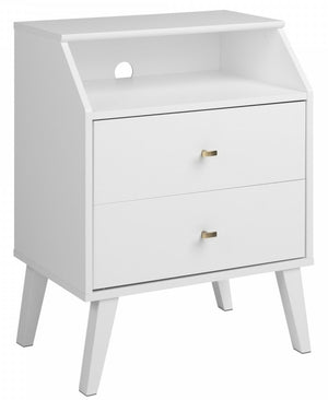 Milo 2-Drawer Nightstand - White