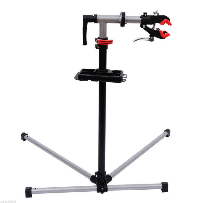 Homcom Bike Repair Stand Adjustable 47\" To 75\" Tool Tray Bicycle Cycle Rack Work