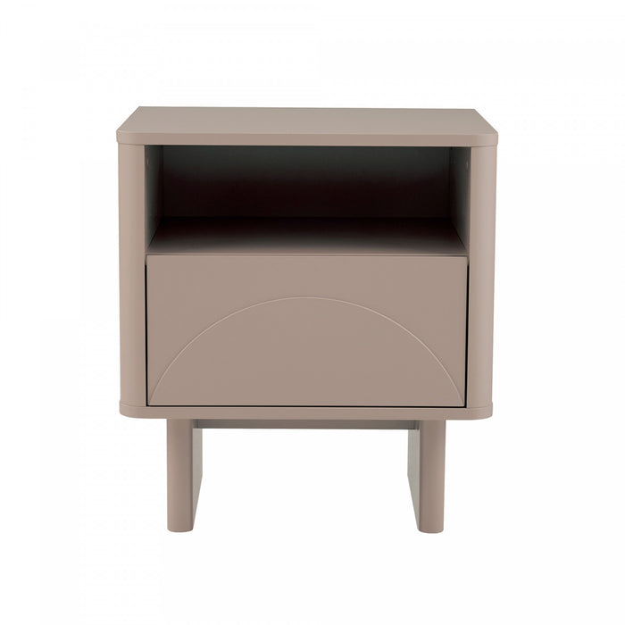 Ella Modern 20\" Nightstand in Mocha (1-Drawer)