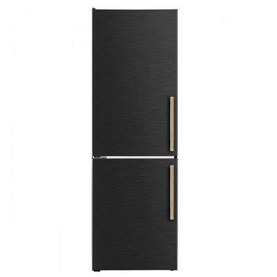 Forno Custodia 24" Bottom Freezer, 10.3 cu.ft., Left Swing, Ice Maker, Black - FFFFD1766-24BLK-LS Refrigerator | Refrigerateur Custodia 24 po, 10,3 pi³, ouverture a gauche, machine a glacons, noir - FFFFD1766-24BLK-LS