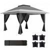 Outsunny 11.7' X 11.7' Pop Up Canopy Tent With Sand Bags, Upf50+