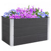 Outsunny 3' X 2' X 2' Raised Garden Bed, Wood Plastic Planter Box For Flowers, Vegetable, Herb, Grey