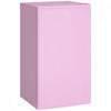 HOMCOM Mini Fridge with Freezer Thermostat Reversible Door, Pink