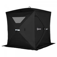 Outsunny 2-4 Person Pop-up Ice Fishing Tent Portable Ice Fishing Shelter With Windproof Windows And