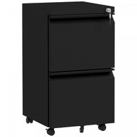 Vinsetto 2-drawer Vertical Filing Cabinet For Letter A4 Legal Size