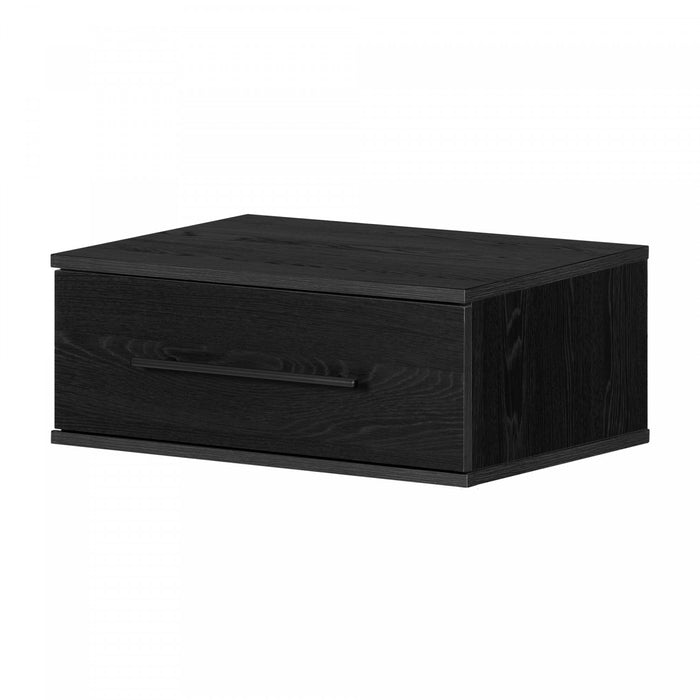 Primo Floating Nightstand With 1 Drawer - Black Oak 