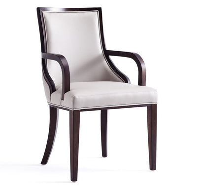 Manhattan Comfort Grand Faux Leather Dining Chair - Light Grey|Chaise de salle à manger Grand  de Manhattan Comfort en similicuir - gris clair