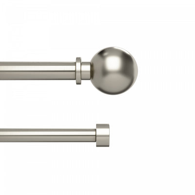 Umbra Bolas Nickel Expandable Double 1" and 3/4" Curtain Rod - 36"-72" | Tringle à rideaux extensible double Bolas de Umbra nickel de 1 po et de 3/4 po - 36 po à 72 po