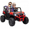 Qaba 2 Seater Electric Car For Kids, 24v 7ah Big Battery Powered Ride-On Ride Car With Remote Control, 3 Speed, Slow Start, Led Lights, Music, Horn, Spring Suspension, For 3-8 Years, Red