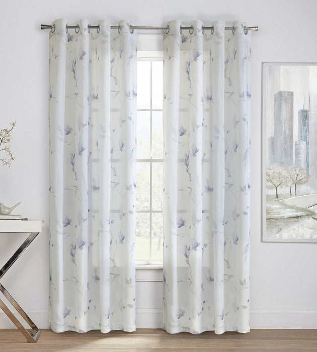 Habitat Symphony Purple Sheer Grommet Curtain Panel - 52 x 84