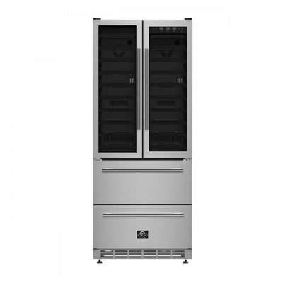 Forno Campania 32" Wine Cooler, Stainless Steel, Dual Wine Zones,17.7 cu.ft - FWCDR6635-32S | Refroidisseur a vin Campania de 32" en acier inoxydable, double zone, 17,7 pi³ - FWCDR6635-32S