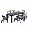 Paragon and Rockaway Modern Industry Chic 9-Piece Dining Set in Black and Gray Dining Room Set