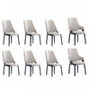 Kara Modern 8-Piece Dining Chair Set in Light Gray