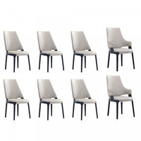Kara Modern 8-Piece Dining Chair Set in Light Gray