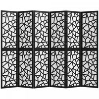 HOMCOM 6 Panel Room Divider, 5.6 FT Lightweight Privacy Screen, Black