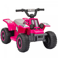 Qaba 6v Kids Atv Quad, 4 Wheeler Battery Powered Ride-On Electric Ride On Car With Led Headlights, F