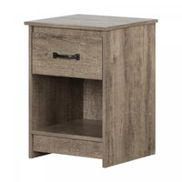 Tassio 1-drawer Nightstand With Open Storage Space - Weathered Oak
