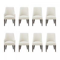 Beever Modern 8-Piece Dining Chair Set in Cream 