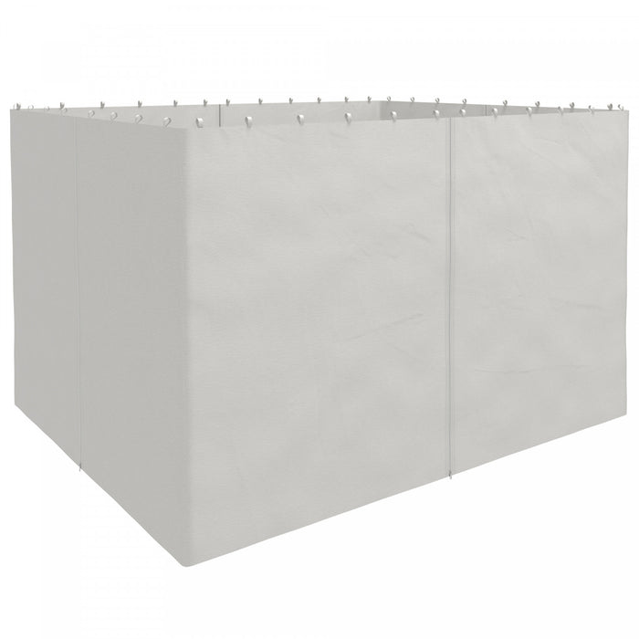 Outsunny 10' X 12' Gazebo Replacement Sidewall Set, 4 Panels, Light Grey