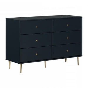 Dylane 6-Drawer Dresser - Navy Blue