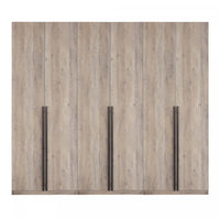Lee Modern 3-Piece Wardrobe Closet in Rustic Gray Armoire
