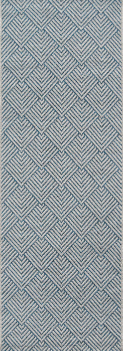 Laura Contemporary 2'0\" x 6'0\" Runner Rug in Blue Indoor Area Rug