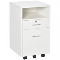 Vinsetto File Cabinet With Lock And Hanging Rail