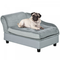 Pawhut Pet Sofa Dog Couch Chaise Lounge Pet Bed With Storage Function Small Sized Dog Various Cat Sp