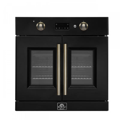 Forno Asti 30" French Door Electric Wall Oven, Black, 3.68 cu. ft. - FBOEL1333-30BLK | Four mural electrique a porte francaise Asti 30 po, noir, 3,68 pi³ - FBOEL1333-30BLK