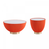 Anderson Modern 2-Piece Coffee Table & End Table Set in Orange