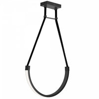 Dainolite Regan LED Pendant 30w Matte Black White Silicone Diffuser Lamp