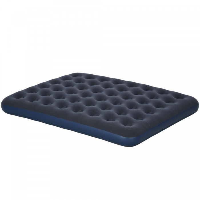 Outsunny Queen Air Mattress Inflatable Double Air Bed, Dark Blue