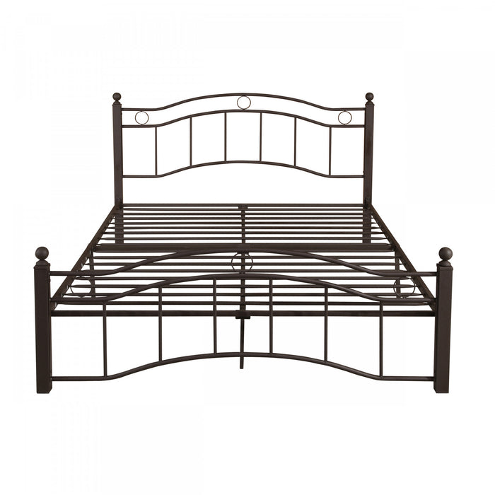 Jackson Metal Bed Frame With Underbed Storage,copper King Bed