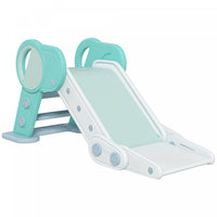 Qaba Toddler Slide Indoor, Foldable Kids Slide For Boys Girls 1.5-3 Years Old, Green